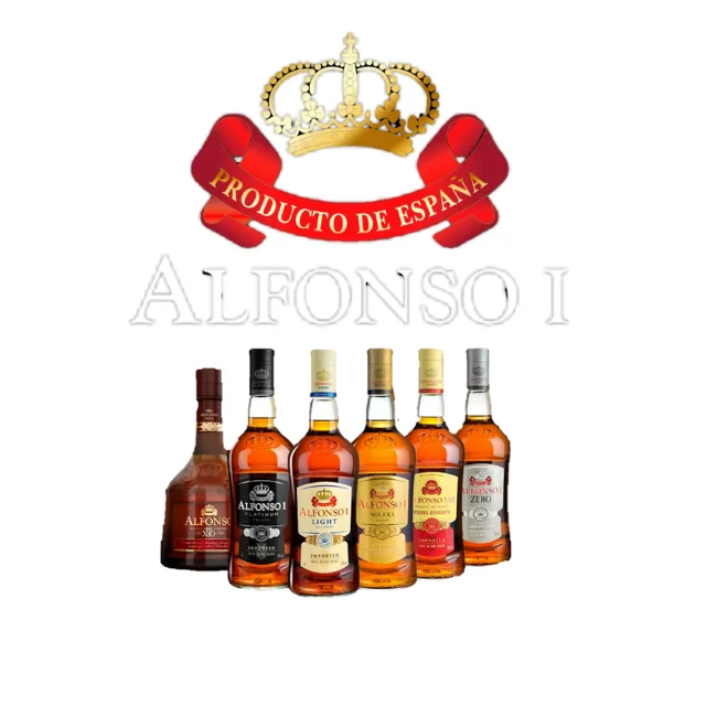 Bulk Buy Wholesale Brandy Alcohol Content 36% Aged 18 Months Vintage Distilled Brandy of Jerez Solera Alfonso I