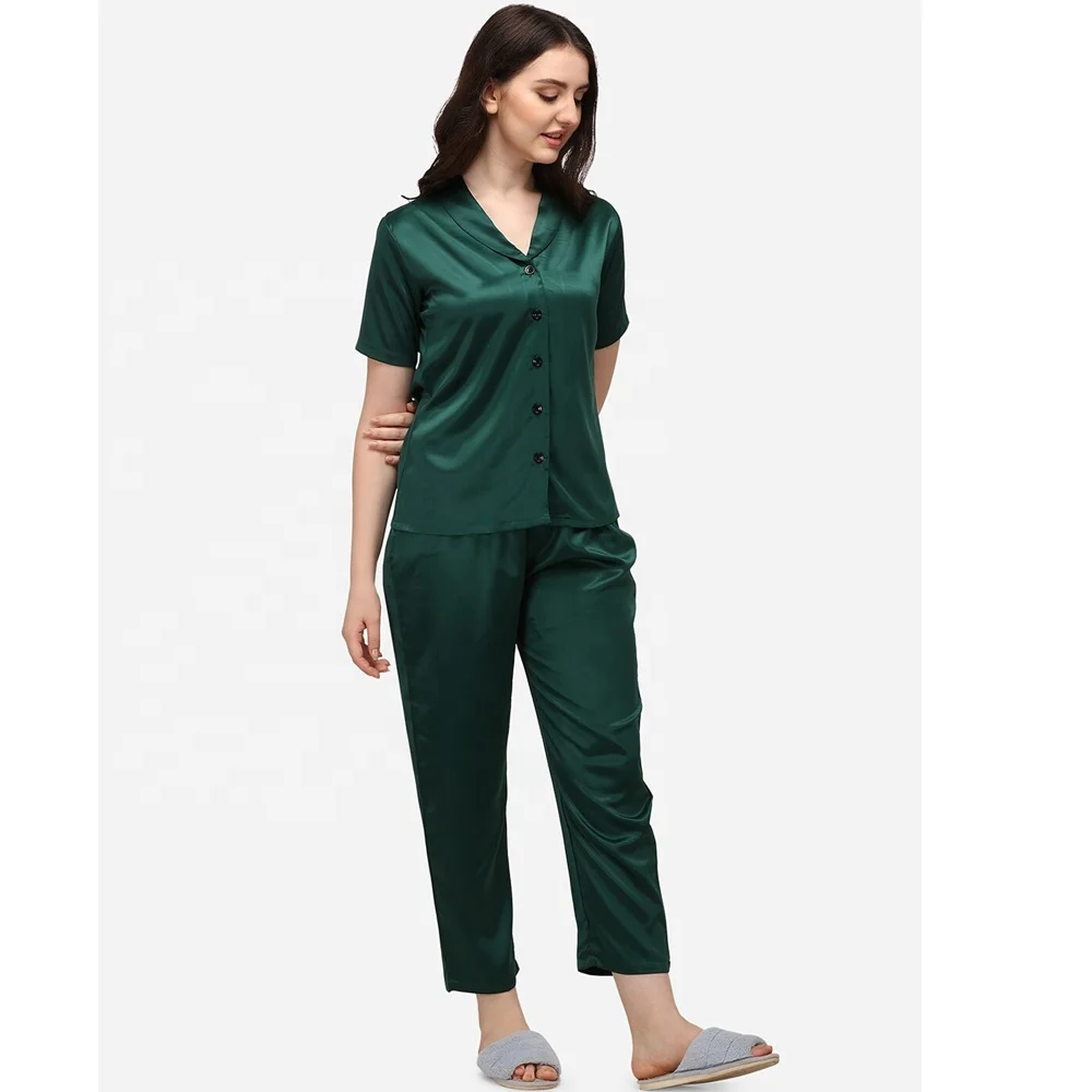 Spring Summer Silk Pajama Set Women Sexy Silk Sleepwear Home Suit Satin Pajamas Female Loose Lounge Wear Sets Pjs Women Coldker
