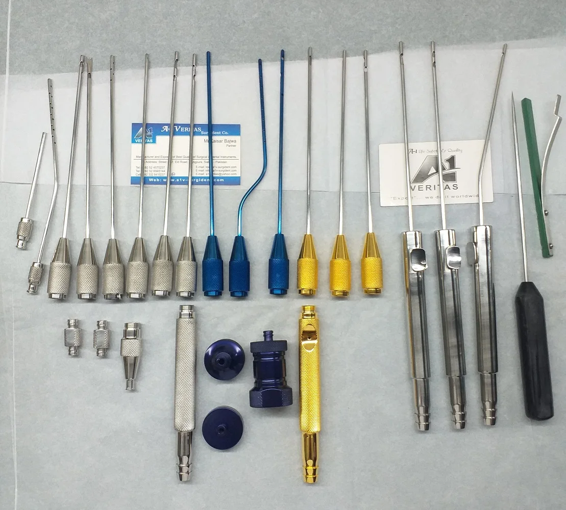 Best Quality Liposuction Luer Lock Cannula  Surgical Instruments Stainless Steel and Aluminum Material Reusable