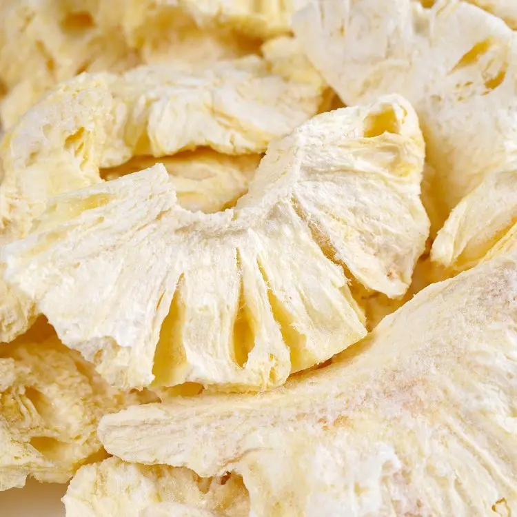 Freeze Dried Pineapple Sliced Manufacture From Vietnam Reasonably Priced with Vacuum Bulk Packaging