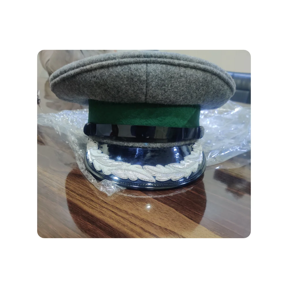 Wholesale Officer Caps Best Colors Top Selling Wool Peak Caps Made in India Casual and Sports Applicable