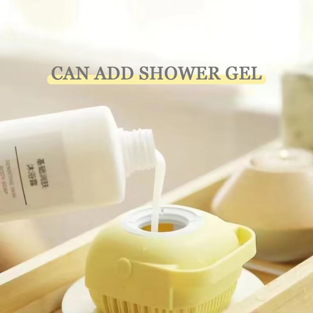 Silicone bath brush body brush pet cat and dog multi-functional shampoo massage bath brush bath and rub artifact