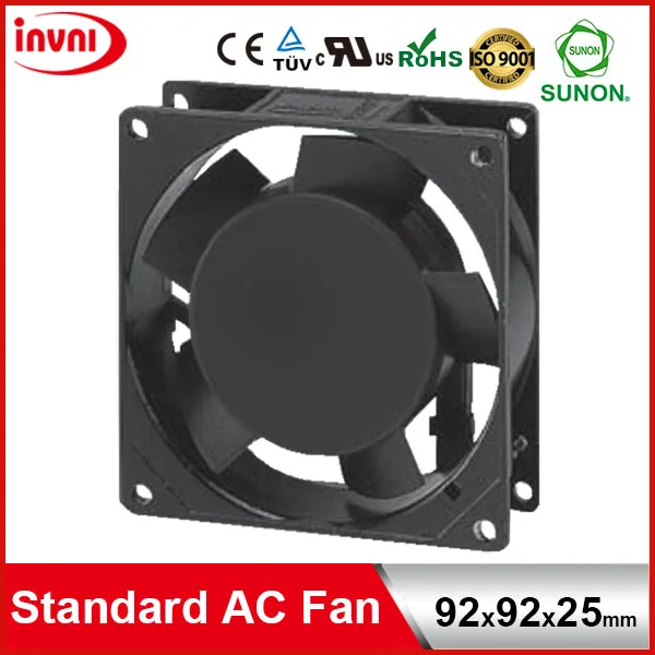 Standard SUNON Maglev 9225 Mini 92mm 92x92 Small Exhaust Axial Flow AC 240V 230V 220V Fan Cooling 92x92x25 mm (MA2092-HVL GN)