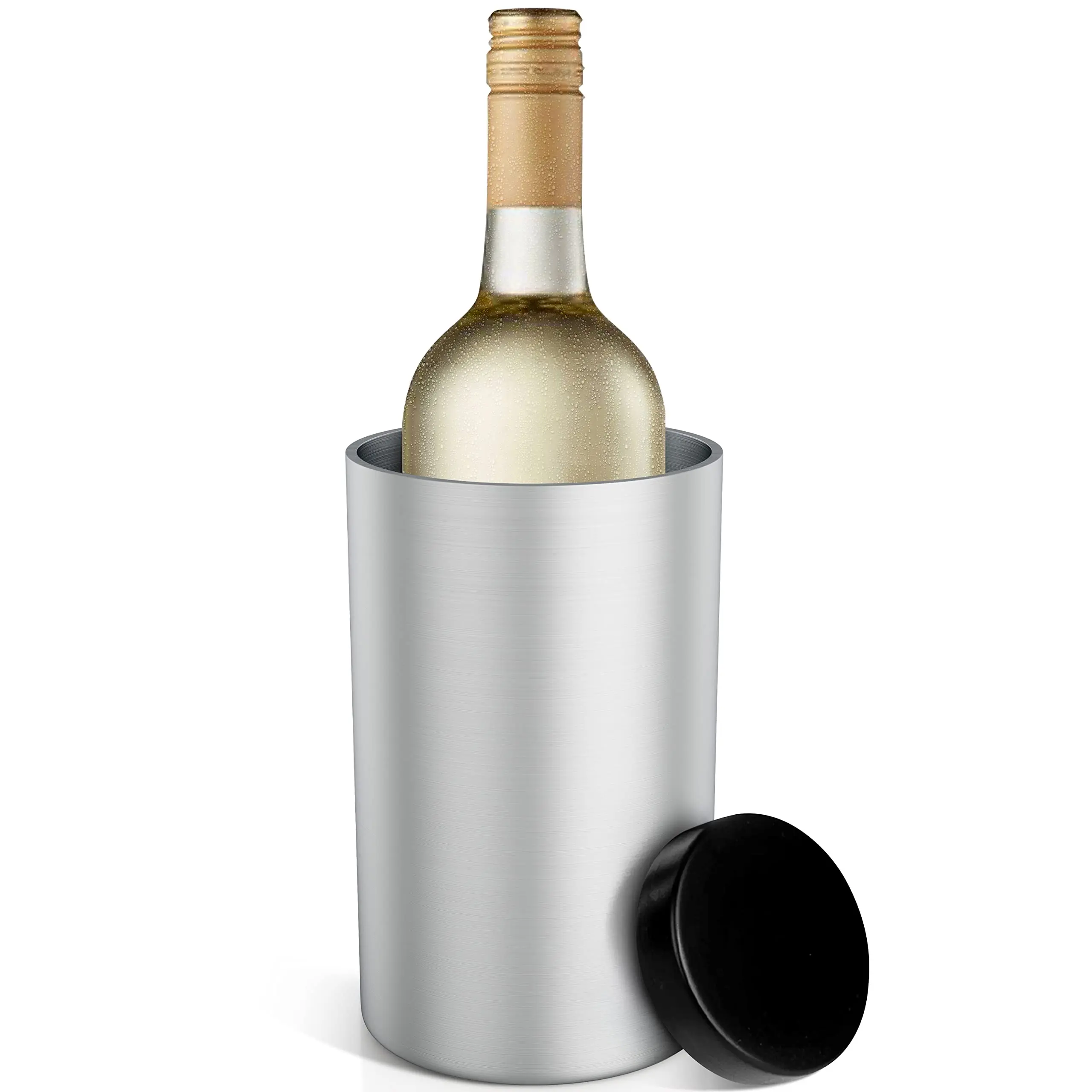 Minimalist Design Double Wall Stainless Steel Wine Chiller Luxury Barware Accessories Equipment Beer with Custom Brand Logo