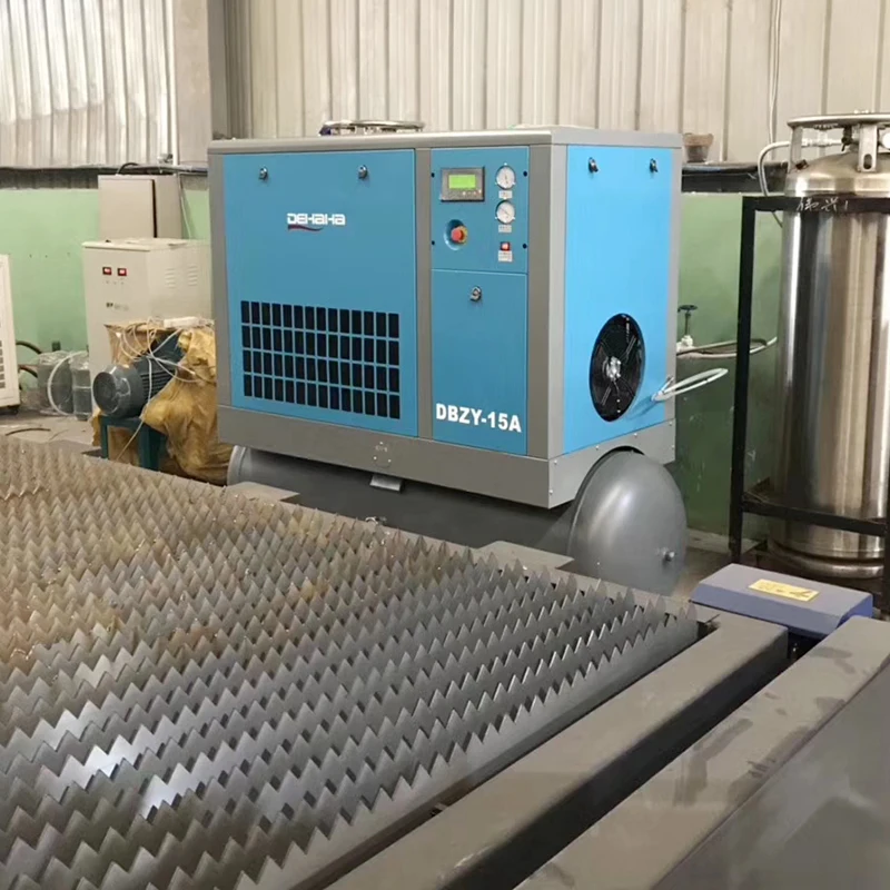 16bar High Pressure Laser Cutter Screw Air Compressor 15 hp Screw Air Compressor with Dryer