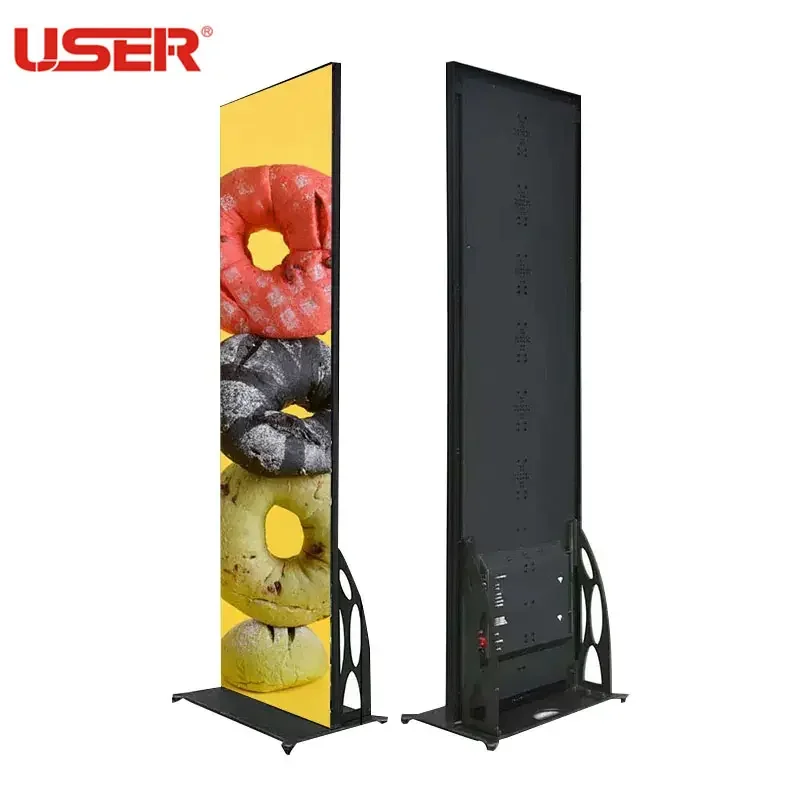 USER Smart LED Poster P2 P1.86 P1.53 Standing Poster LED Display Advertising digital Signage Player Full HD Indoor Event Display