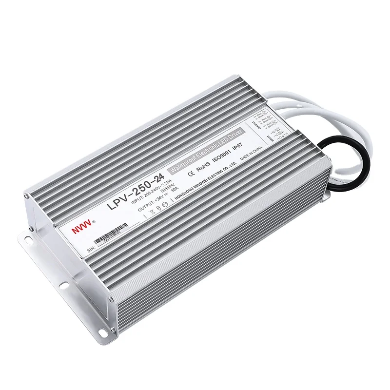 24v ac to dc transformer waterproof switching mode power supply LPV-250-24 LED driver 250W
