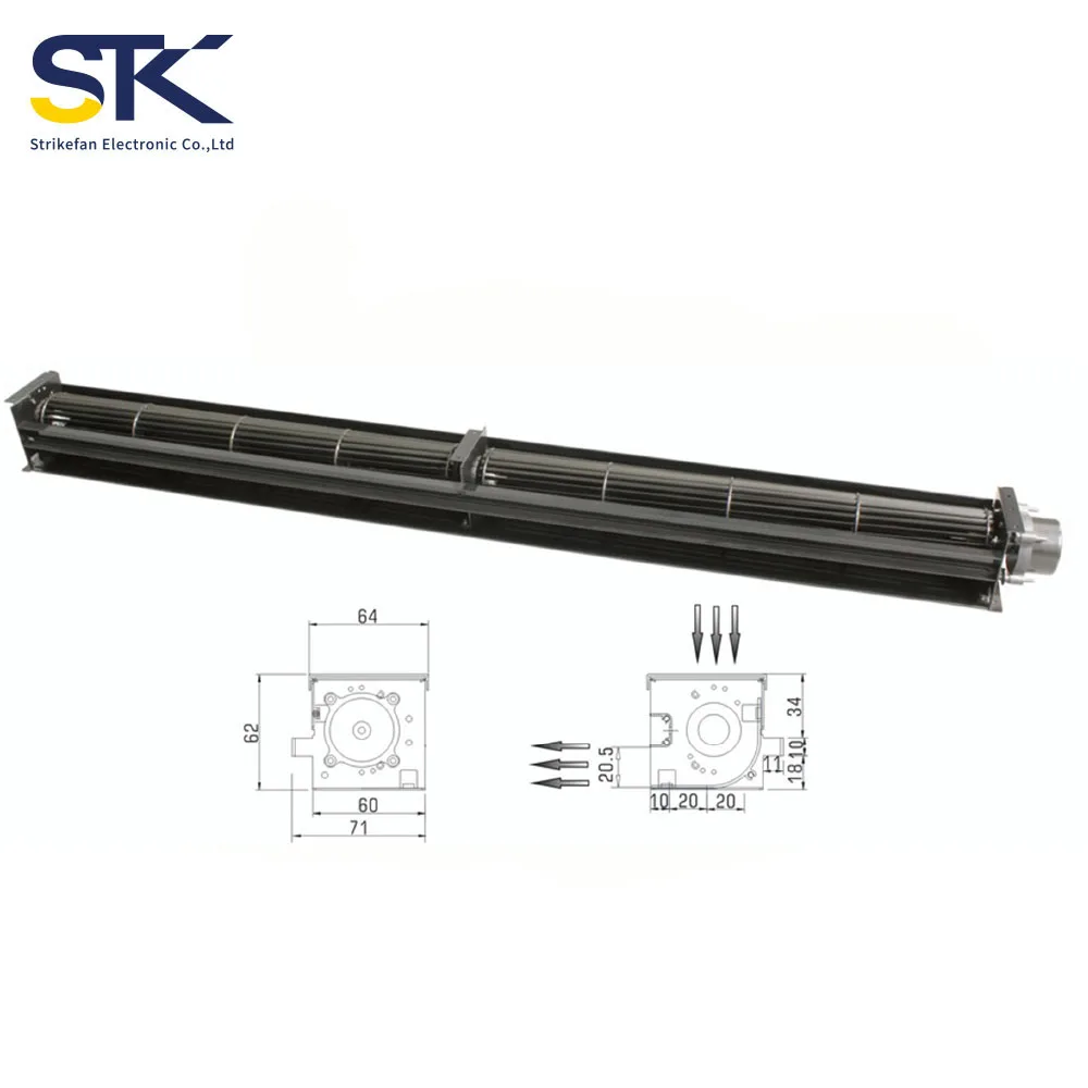 STK SCLE40 SERIES o40mm DC CROSS FLOW FAN 24V