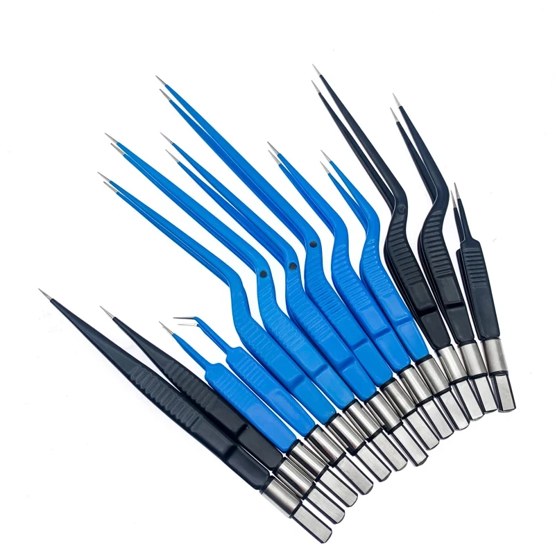 Top Quality Electric Reusable Electro Insulated Bipolar Tweezers Electrosurgical Instruments
