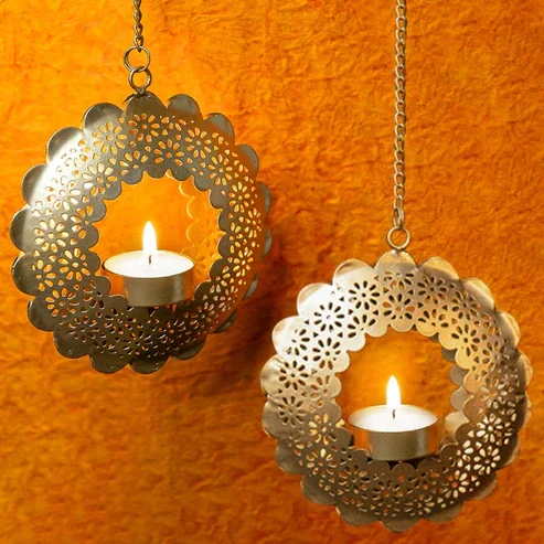 Indoor and Outdoor Hanging Decoration Tealight Candle Holders for Festive Home Decor Ideas at Wholesale Prices