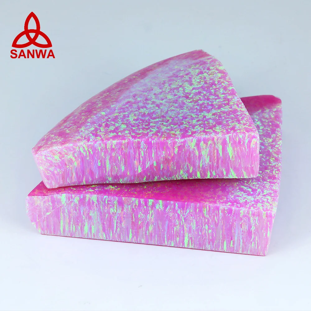 Direct Wholesale Price Japanese Bello Opal Rough OP23 Red Pink Raw Material for Cutting Stone Bead, Cabochon, Double Flat