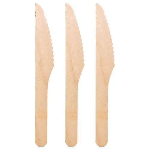 Natural Birch Wooden Knife Biodegradable Disposable Cutlery for Rustic Touch Bulk Production for Party Decorations