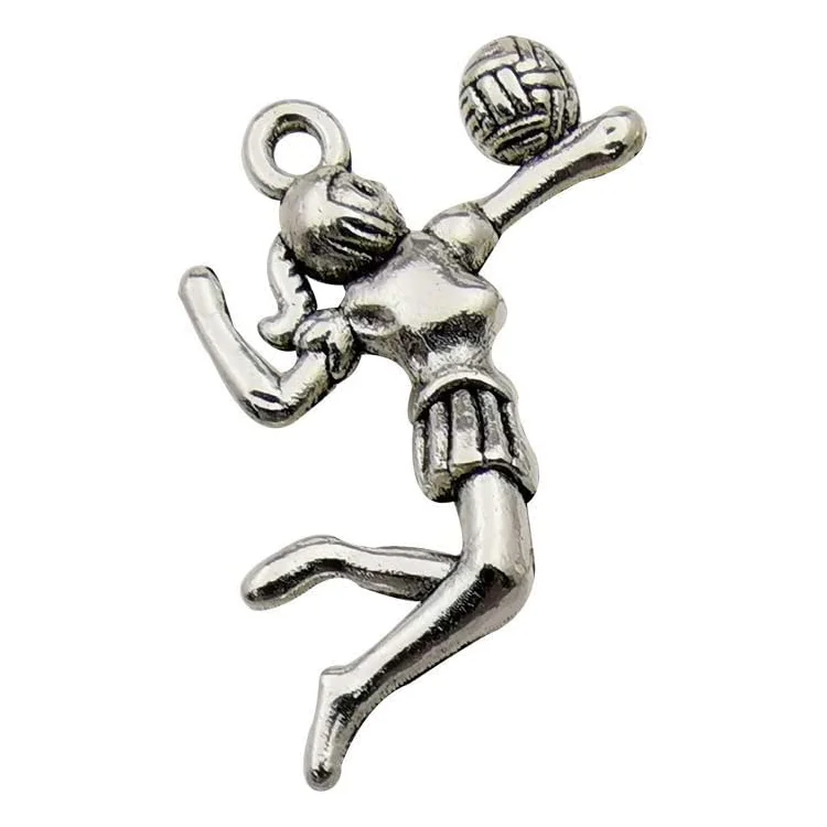 Custom 3D Stainless Steel Sports Necklace Diy Volleyball Bracelets Jewelry Accessories