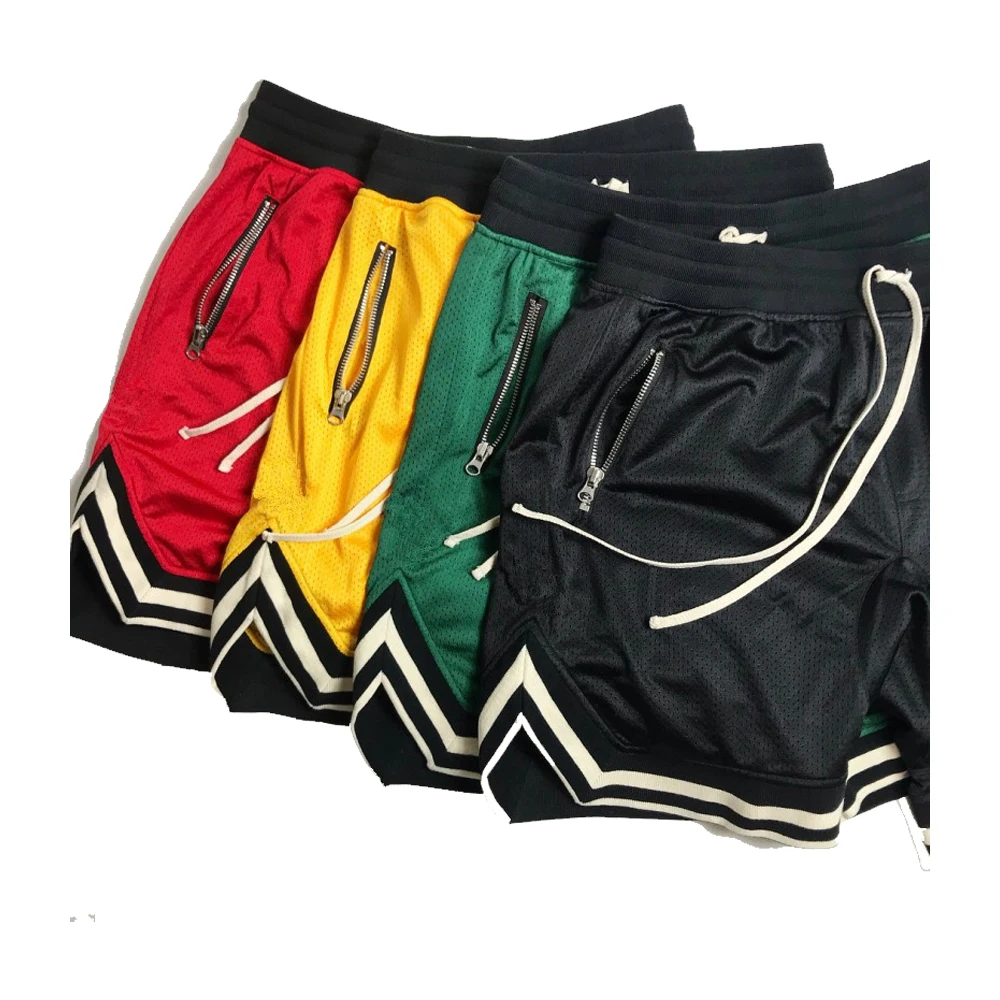 Summer wear Custom Logo 8 Colors Plus Size 5XL Breathable Fitness Gym Shorts Elastic Waist Mesh Basketball Shorts