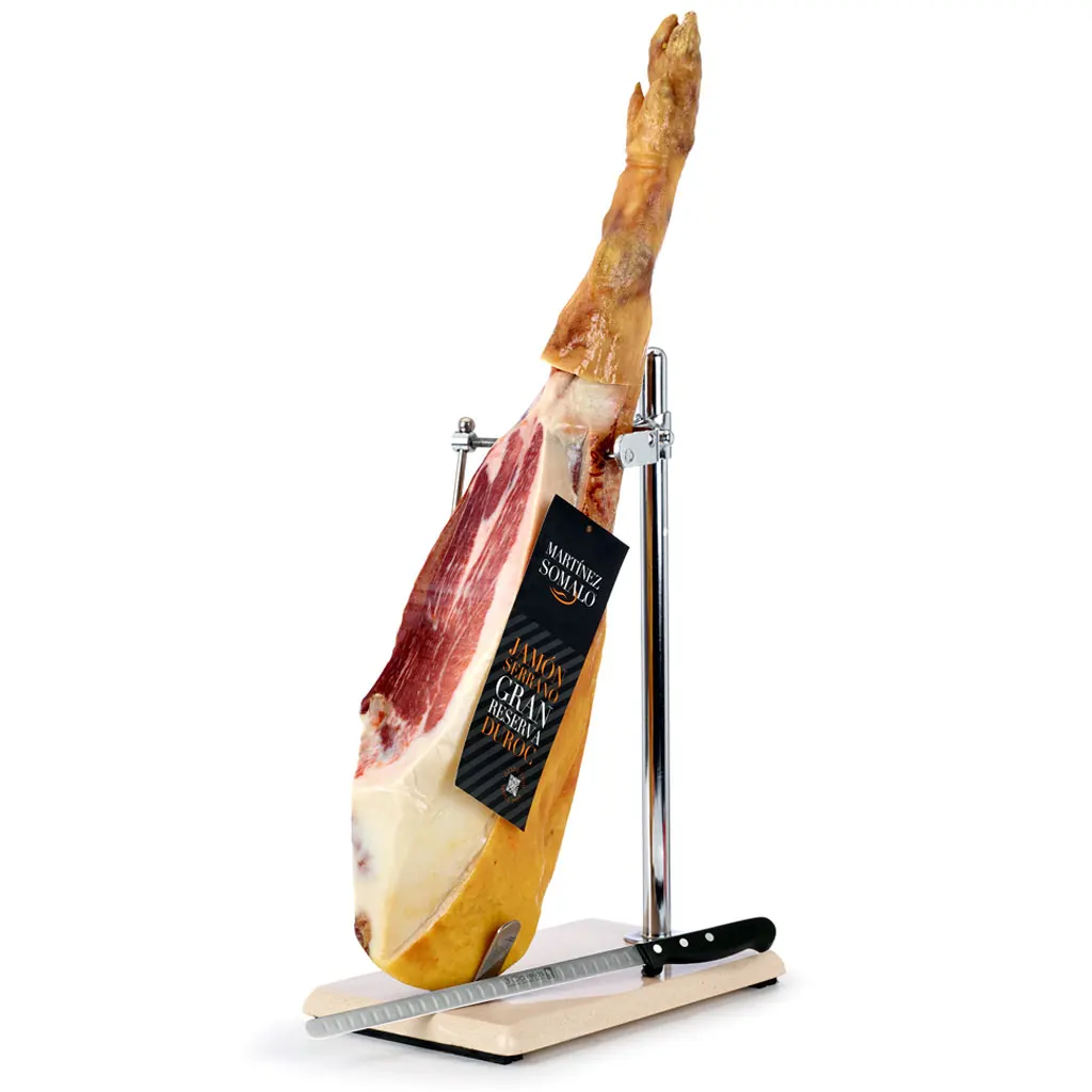 JAMON SERRANO DUROC GRAN RESERVA + KNIFE AND HOLDER