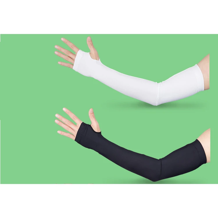Popular OEM Cool Customized White Blank Sublimation Sun Protect Arm Sleeves For Unisex Outdoor Sport with custom logo design