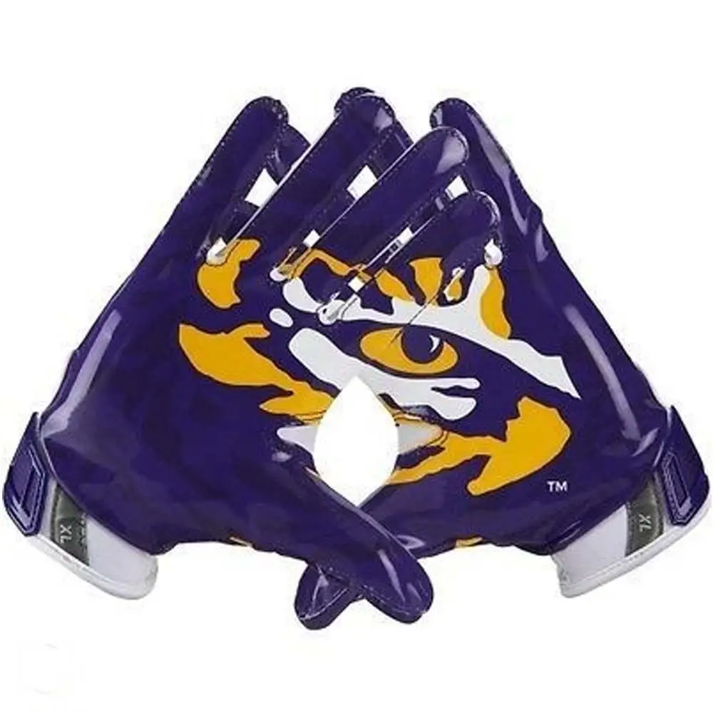 Top Custom Design Grip Football Receiver Gloves American Football Gloves Supplier Fashionable For Men With Custom Logo