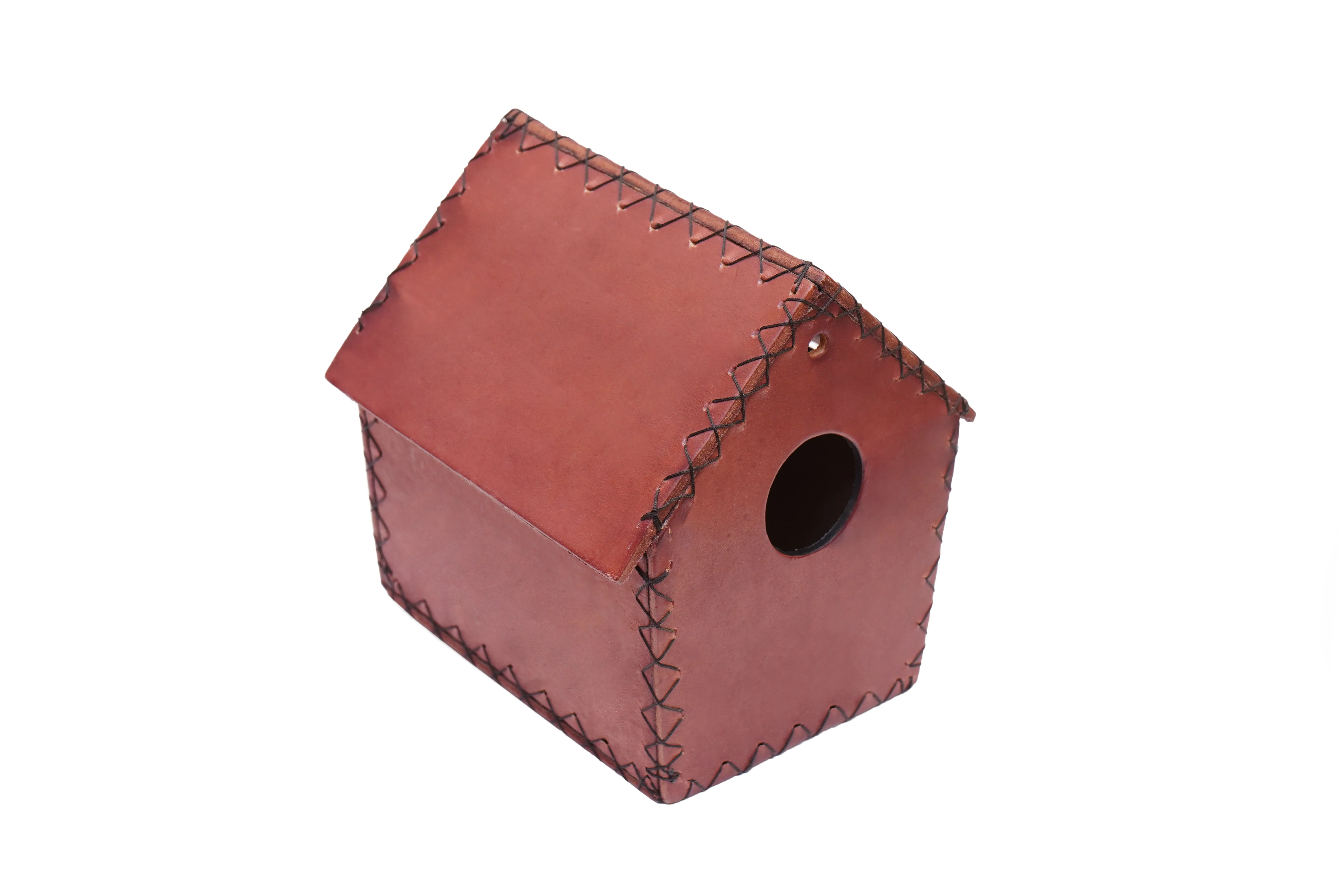 LEATHER BIRD HOUSE HUT SHAPE INDOOR OUTDOOR BIRD PERCH BIRD COOP FACTORY PRICE CUSTOMIZATION AVAILABLE