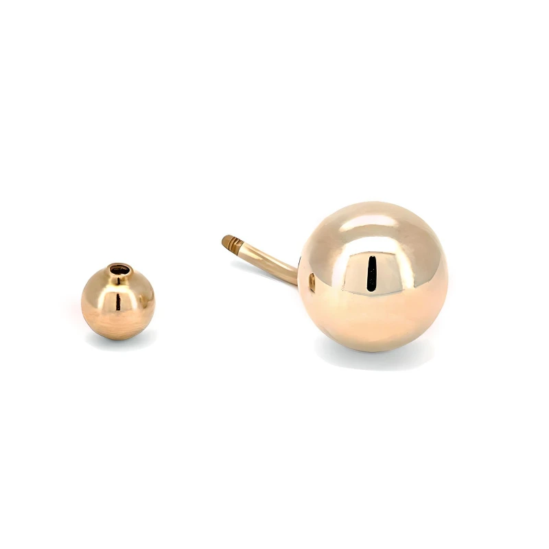 Wholesale Ball belly button piercing in 9k 10k 14k 18k real gold Navel piercings for women and men