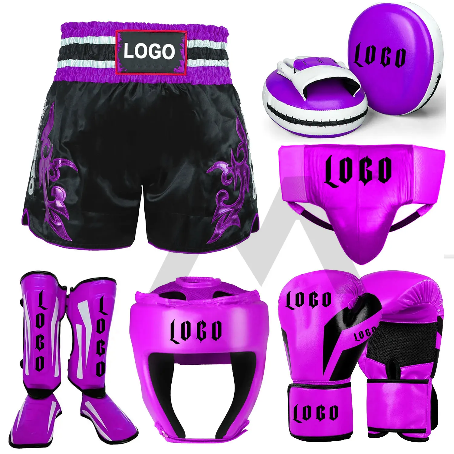 New Design Stylish Winning Sparring Boxing Set Custom Made Muaythai Training Gear Kickboxing Set