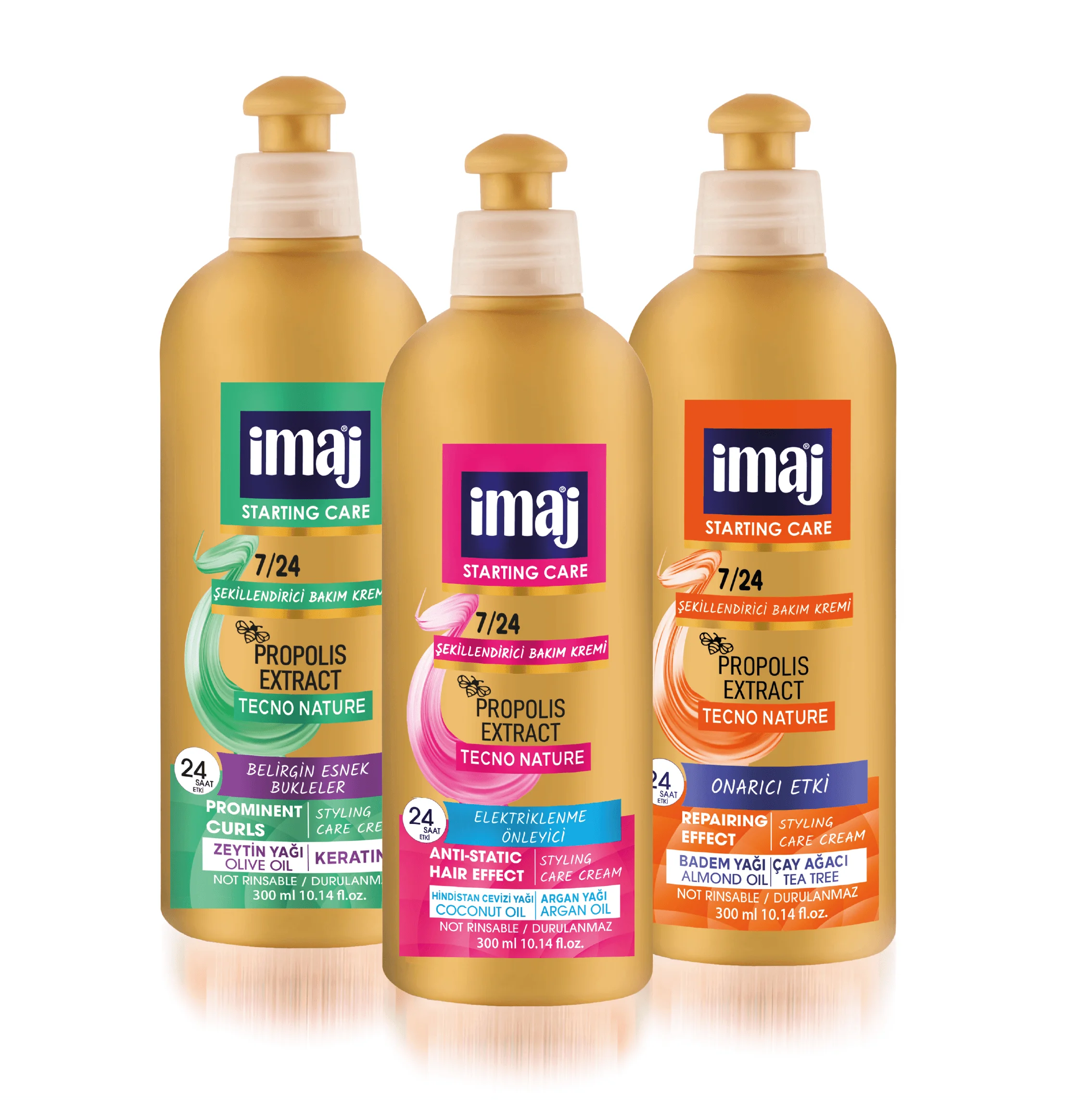 7/24 Styling Hair Care Cream 300 Ml Almond Oil & Tea Tree - Repairing Effect