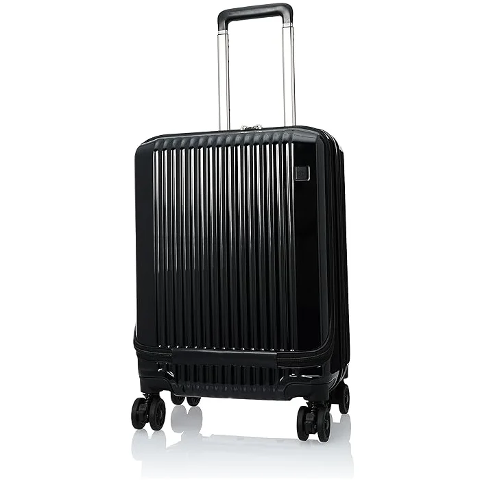SX PC Front open carry 18 inches 08455 Travel Wheel Abs Light Weight Japan Unisex Pc Luggage Strap Lock Suitcase Black