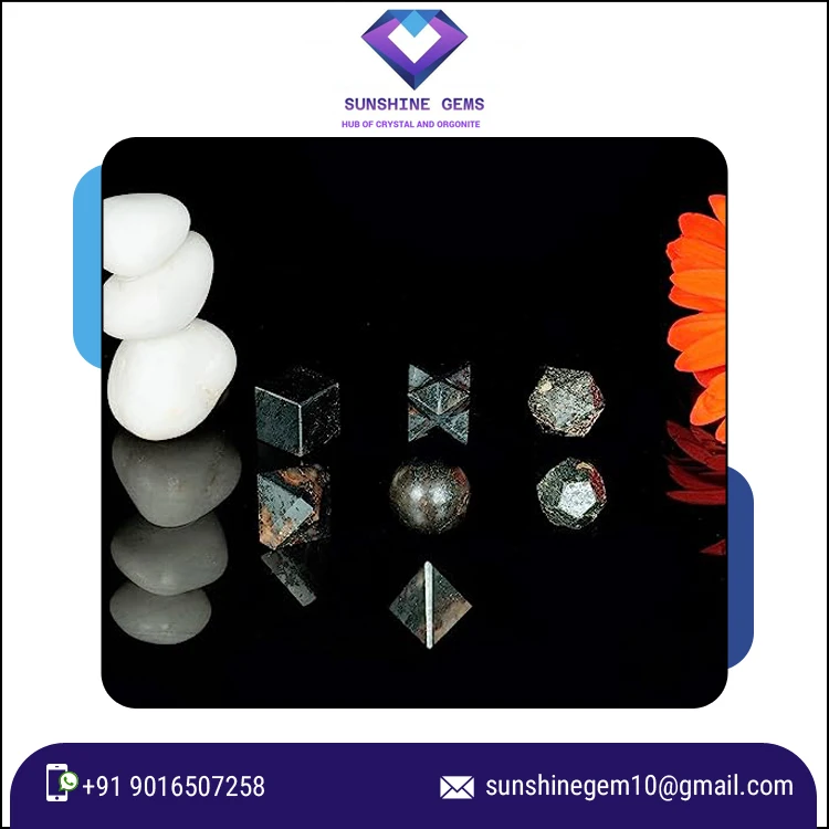 Wholesale Hematite Geometry Set Natural Hematite Crystal Sacred Geometry Sets for Healing Meditation and Spiritual Tools