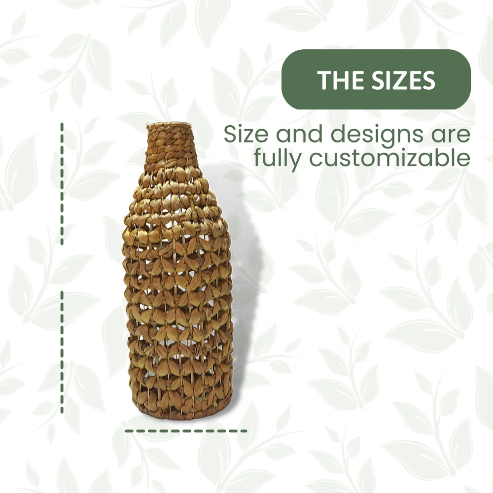 Water Hyacinth Vase Large Boho Vase Tall Big Floor Standing Vase For Home Decor High Quality For Sale
