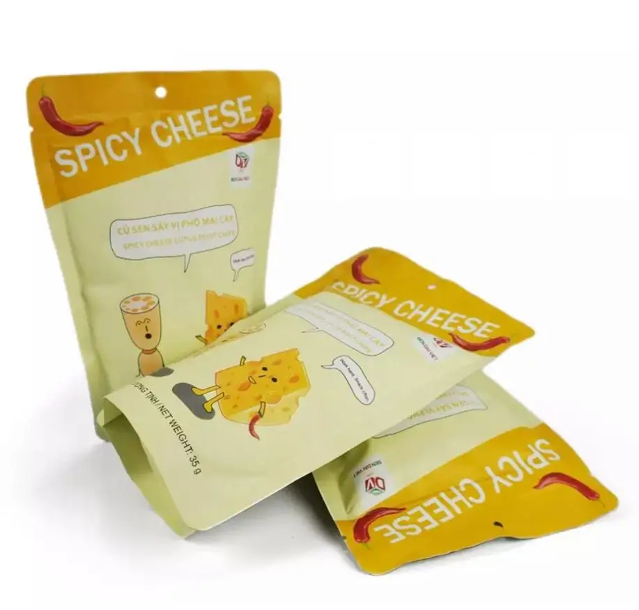 Taste Delicious Crispy ISO Certificate Carton Package Customized ODM/OEM Vietnam snacks Spicy Cheese Lotus Root