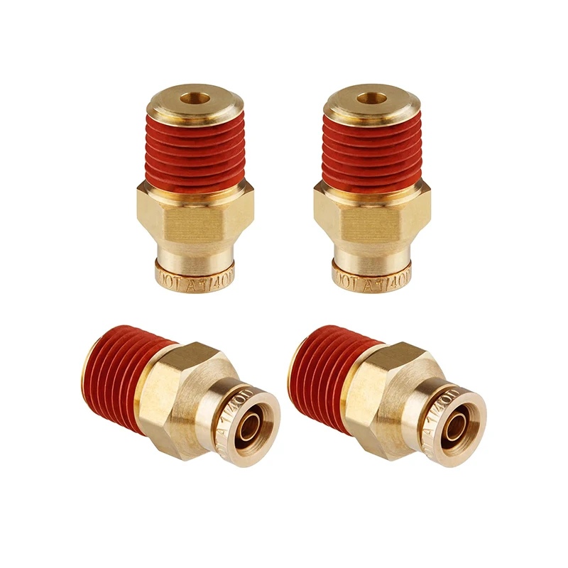 Quick Push to Connect Fittings Brass Union Straight Joint DOT Approved Male Connector