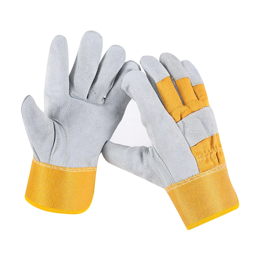 High Quality Extreme Heat Resistant Leather Welding Gloves XL Size Wholesale Manufacturer Protective Safety Work Gloves