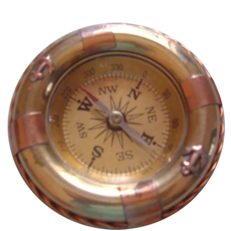 Beautiful Brass Compass Necklace Customizable Logo for Hiking Sports Travel-Elegant Engineering Nautical Pocket Compass Box
