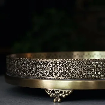 Modern Brass Gold Metal Serving Tray Highly Polished Custom Accessories For Home ware Hotel ware & Restaurant Decoratv