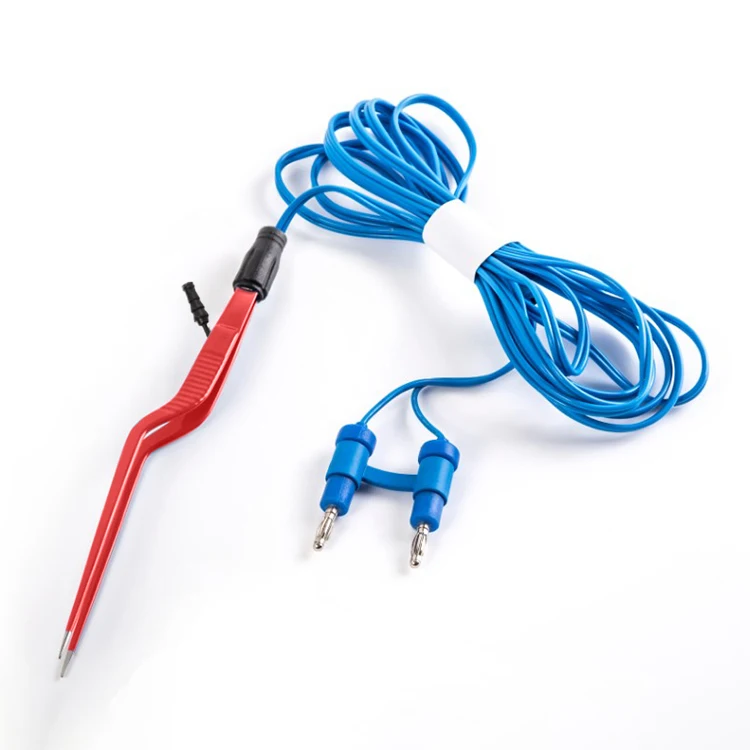 2024 Popular Product Electro Surgical Instruments Single Use Suction Bipolar Forceps Bayonet 240mm 1mm Valley lab Plug with cord