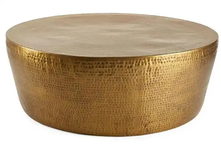 Round Shape Hammered Center Table brass antique finished Designer Coffee Table Classic Stylish Metal Center Table