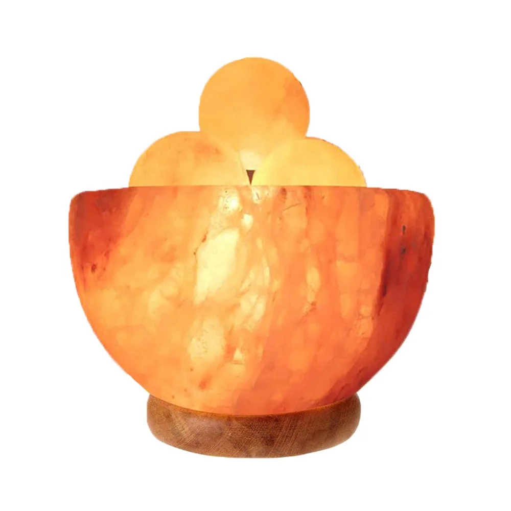 Best Selling Custom Made Hand Crafted Himalayan Bowl Shape Salt Lamp Carved Decoration at Low Price