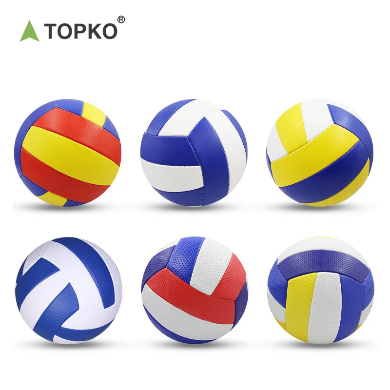 TOPKO Volleyball, PU Leather Soft Indoor Outdoor Volleyballs Sports Training Game Play Ball for Beginner Beach Volleyball Ball