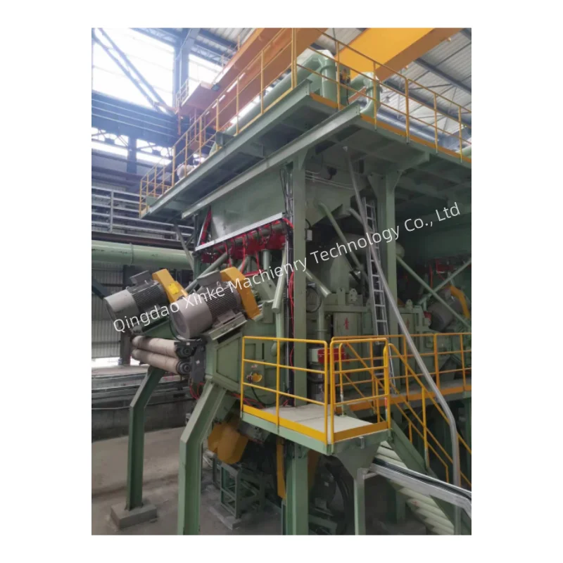 Horizontal Medium and Wide Strip Blast Cleaning system for transversal blast cleaning