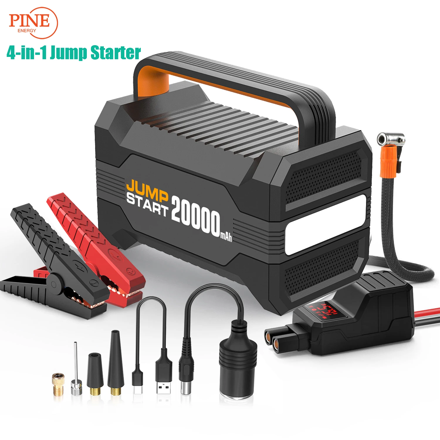 4000A Peak 150PSI Portable Battery Starter 12V Car Battery Booster Pack car emergency jump start with air compressor