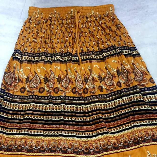 Женская юбка с цветочным принтом 36 дюймов эластичный пояс и застежка на шнурке OEM