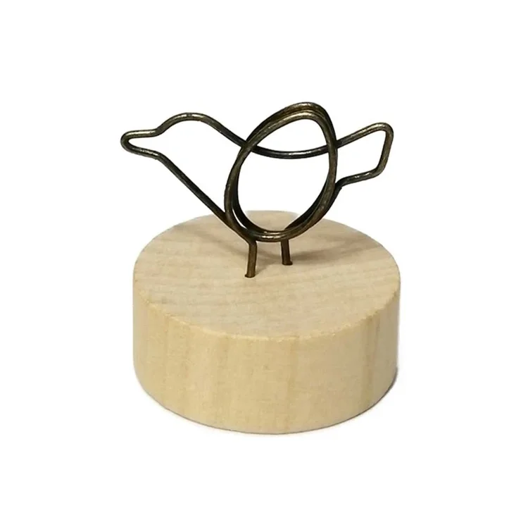 Wood And metal card holder papaya shaped notepads stand customized size and logo best price