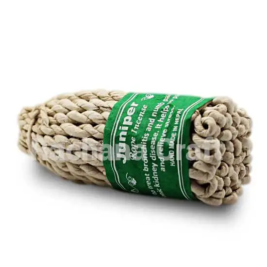 Juniper Rope Incense Aromatic Fragrance Daily Use Spiritual Healing Meditation Incense