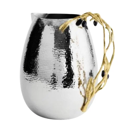 Pomegranate Handle Metal Silverware kitchenware Creamer Milk Pitcher Deluxe Quality Stainless Steel Creamer and Sugar Set