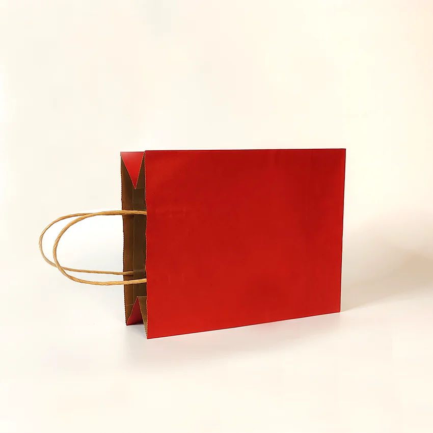 Paper Shopping Recycled Bags Red Wedding Natural Seed Bolsas De Papel Kraft Paper Bag