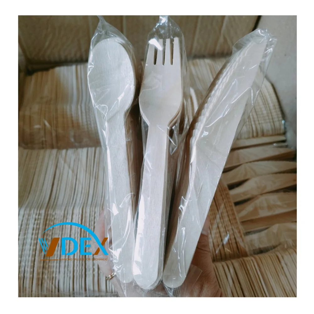 Wholesale wooden spoon made in VietNam size 160mm Wooden Little Spoons Hot sale Compostable Biodegradable Cutlery Spoon