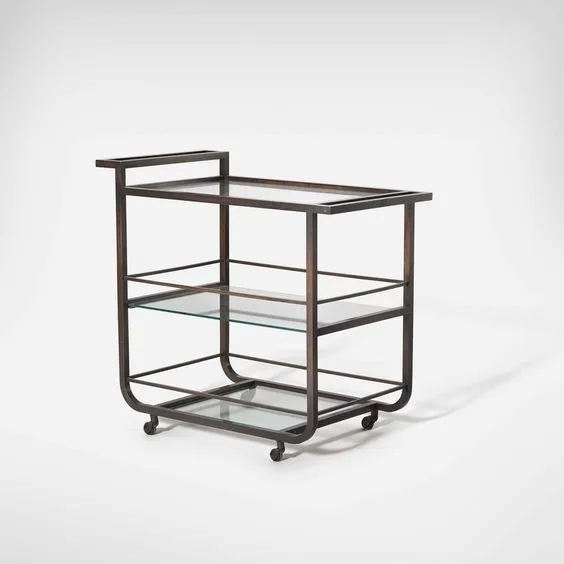 Metal and Glass material High Quality Home Decor Table Trolley Best Selling For Food Server Home and Hotel Used