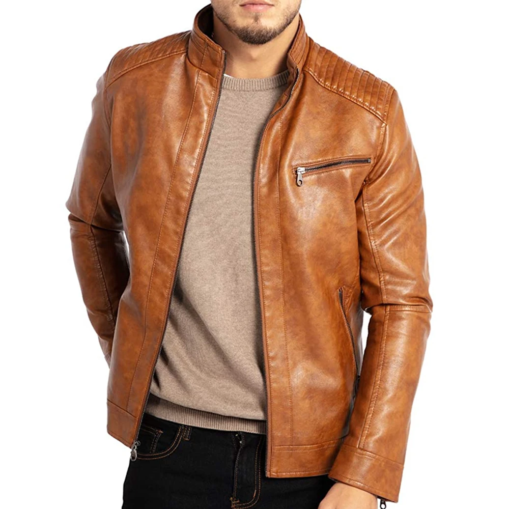 Stylish High Quality Luxury Leather Men Jacket Genuine Leather Wholesale Custom Autumn And Winter Fashion Leather Jackets