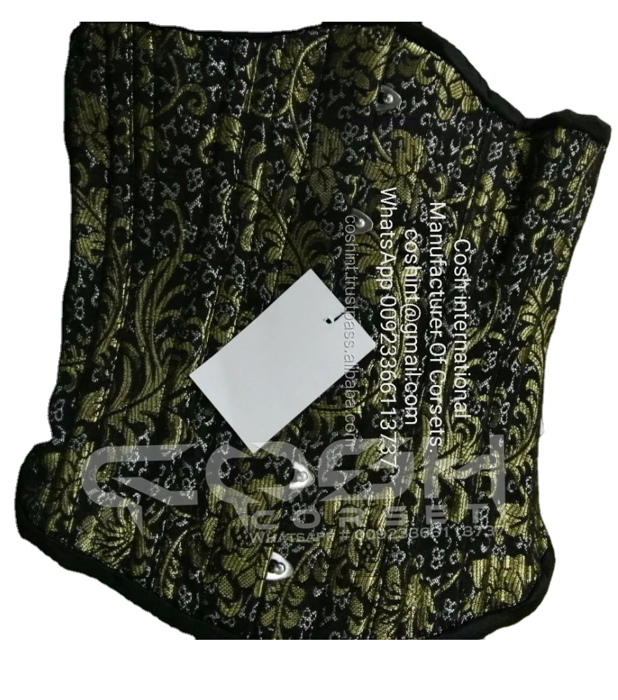 COSH CORSET Underbust Steelboned Waist Training Brocade Corset Customized New Design Jacquard Plus Size Outfit