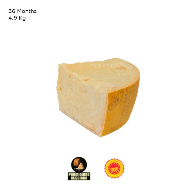 Best Quality Made in Italy 36 Months Slow Maturation 4.9 Kg. Parmigiano Reggiano Hard Italian Cheese