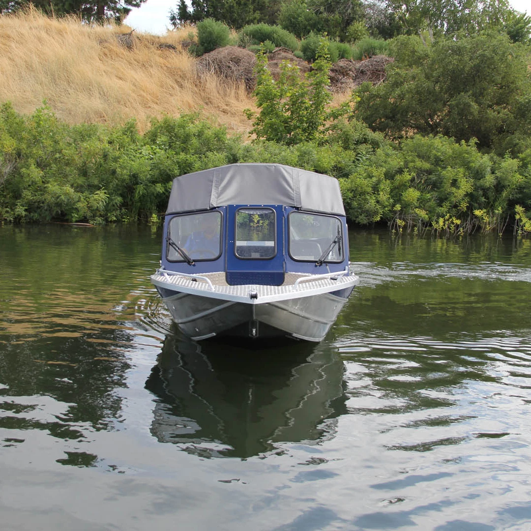 Kinocean 22ft  Aluminum Half Cabin Boat with Full Welded for Fishing Working